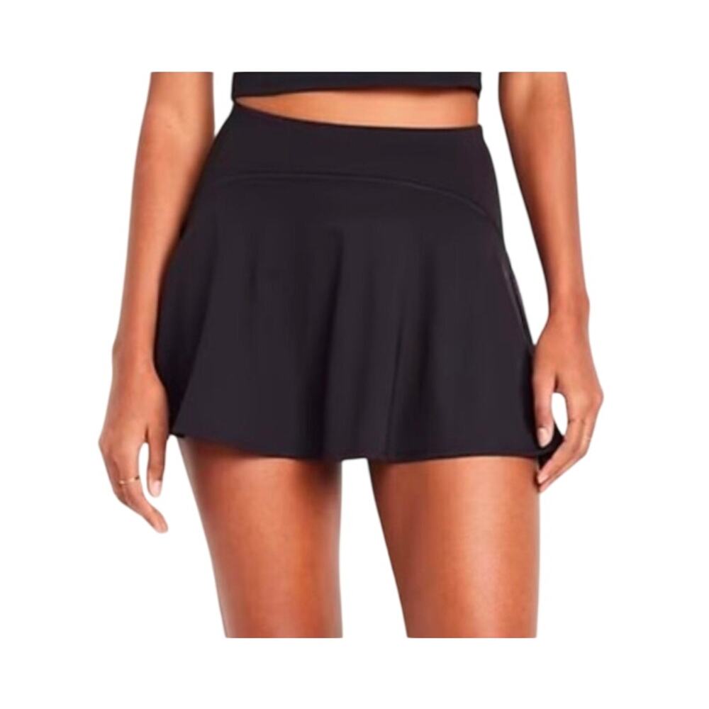 Old Navy Black Extra High Rise PowerSoft Skort